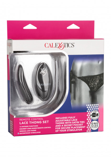 California Exotics Remote Control Lace Thong Set