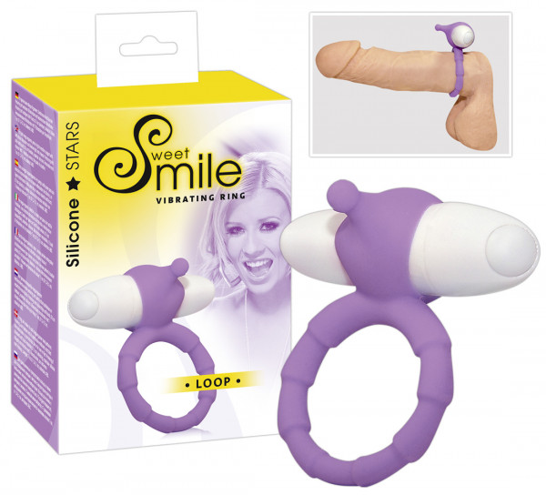 Sweet Smile Penisring mit Mini-Vibrator "Loop" Purple
