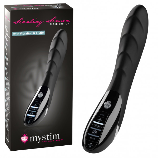 MYSTIM Sizzling Simon eStim Vibrator, Black Edition