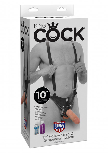 King Cock Hollow Strap On 10 Inch