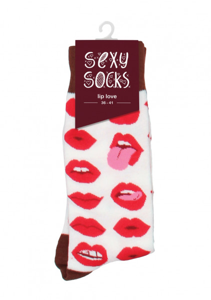 SHOTS Sexy Socks Lip Love 36-41