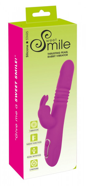 Sweet Smile Thrusting Pearl Rabbit Vibrator