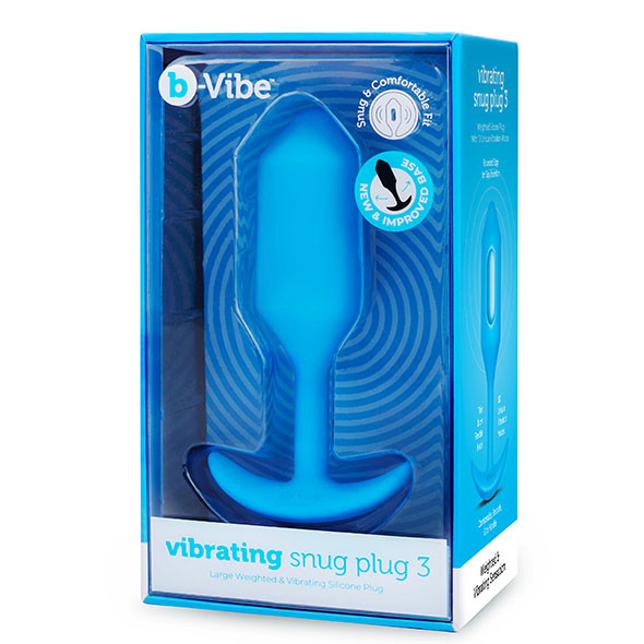 b-vibe Vibrating Snug Plug L Blue