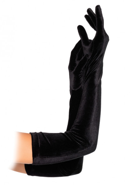 Leg Avenue Lange glänzende Satin Stretch Handschuhe