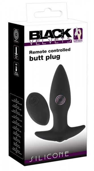 Black Velvets Remote controlled silicon Butt Plug