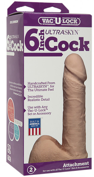 DOC JOHNSON VAC-U-LOCK 6&#039; Ultraskin Cock