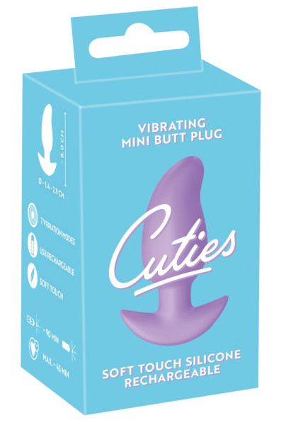 Cuties Vibrating Mini Butt Plug Purple