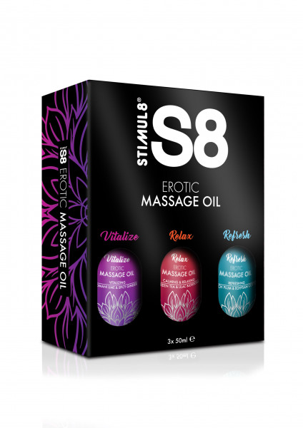 S8 Massage Oil Box 3x 50ml