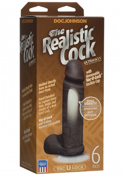 DOC JOHNSON Realistic Cock 6 inch schwarz