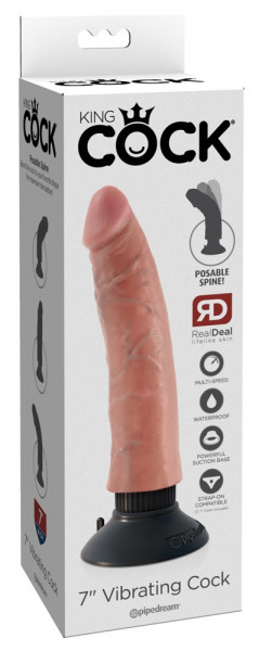 King Cock 7&quot; Vibrating Cock skin