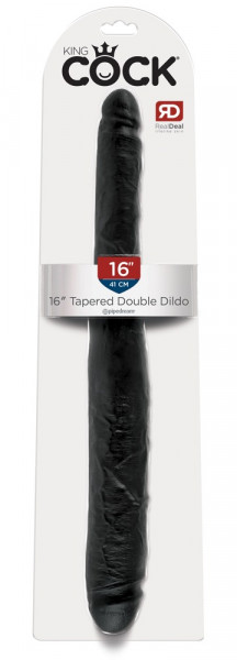 King Cock 16“ Tapered Double Dildo schwarz