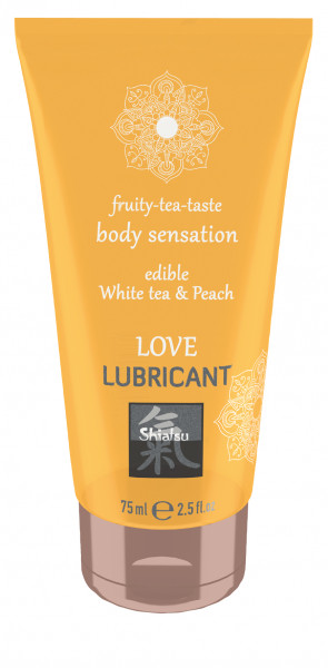 SHIATSU Edible Love lubricant - White Tea &amp; Peach 75ml