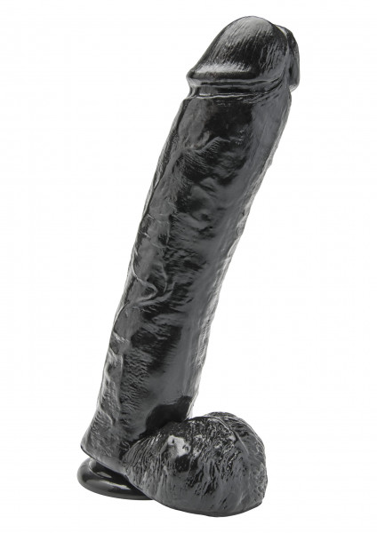 Get Real Dildo 11 inch with Balls Schwarz