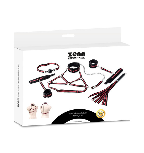 Zenn 9-piece Luxury Woven Bondage Set