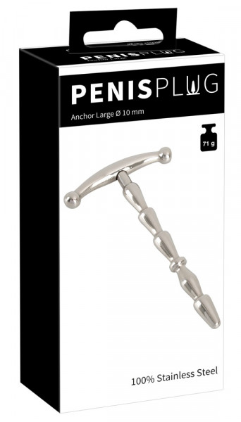 Penis Plug Dilator Metal Anchor Large