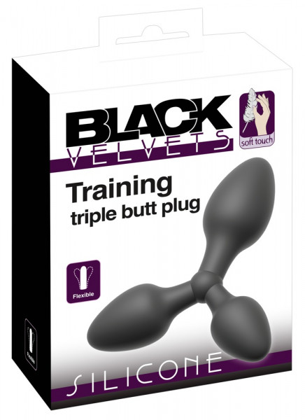 Black Velvets Training triple butt plug