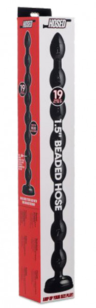 HOSED Beaded Anal Snake 19&#039; Dildo black