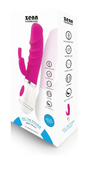 Zenn Silikon Rabbit Vibrator Pink