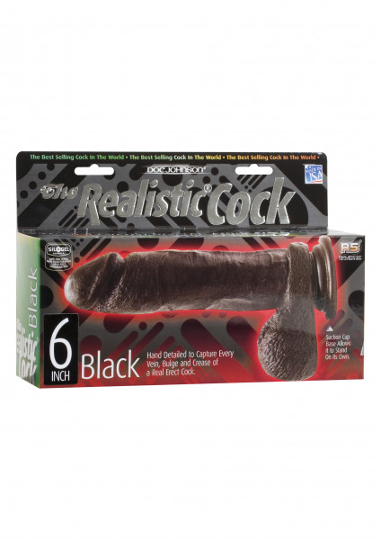 DOC JOHNSON The Realistic Cock 6 inch schwarz