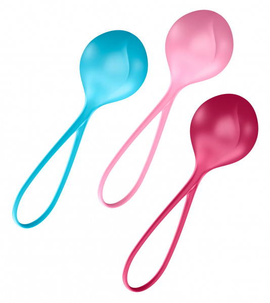 SATISFYER Balls Training Set Single turquoise-red-pink