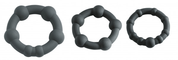 Malesation Black Pearl Ring Set