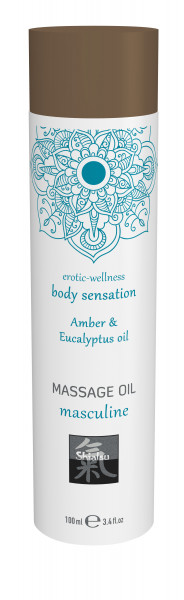 SHIATSU Massage oil masculine - Amber & Eucalyptus oil 100ml