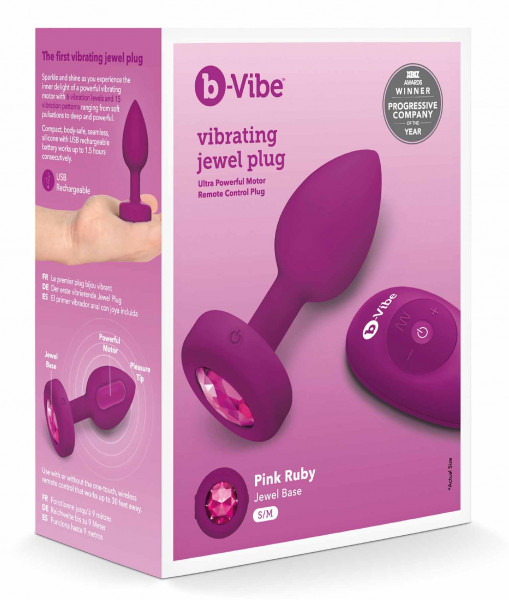 b-vibe Vibrating Jewel Plug S/M