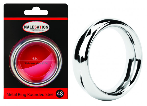 MALESATION Metal Ring Rounded Steel 48