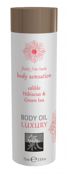 SHIATSU Edible body oil Hibiskus &amp; Green Tea 75ml