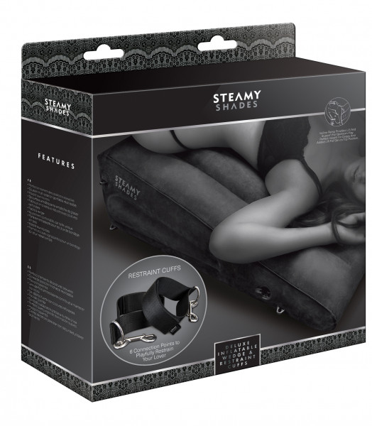 STEAMY SHADES Deluxe Inflatable Wedge &amp; Restraint Cuffs