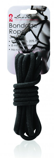 LUX FETISH Bondage Rope black 3M