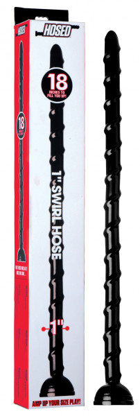 Swirl Hose 18" Dildo black (Ø 1")