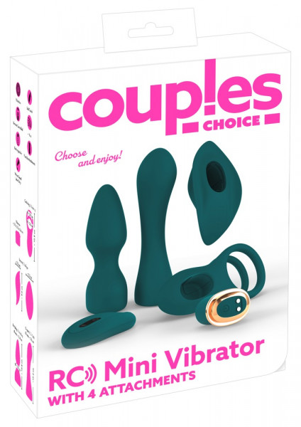 Couples RC Mini Vibrator with 4 Attachments