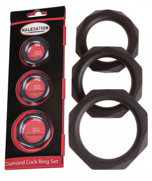 MALESATION Diamond Cock Ring Set