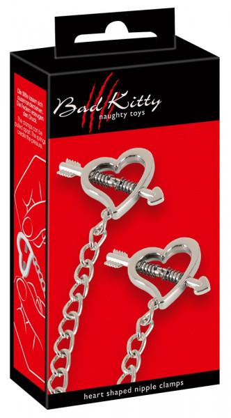 Bad Kitty Heart Shaped nipple clamps