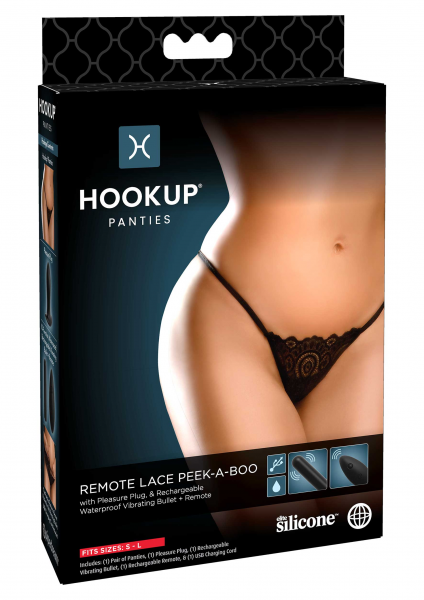 HookUp Panties Remote Lace Peek a Boo S-L