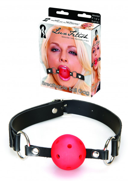 LUX FETISH Breathable Ball Gag red
