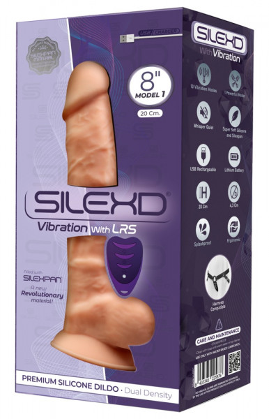 Silexd Premium Silikon Vibrator 8&quot; with LRS