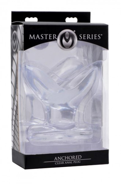 MASTER SERIES Anchored Clear Anal Plug