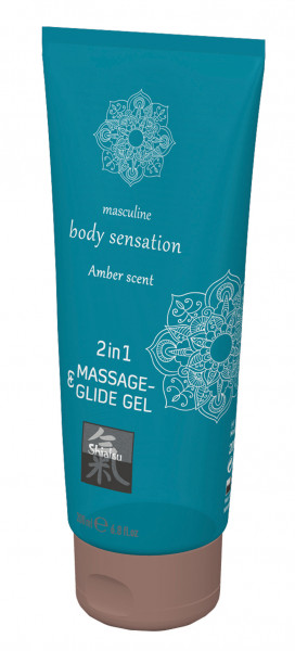 SHIATSU Massage-&amp; Glide Gel 2in1 Amber 200ml