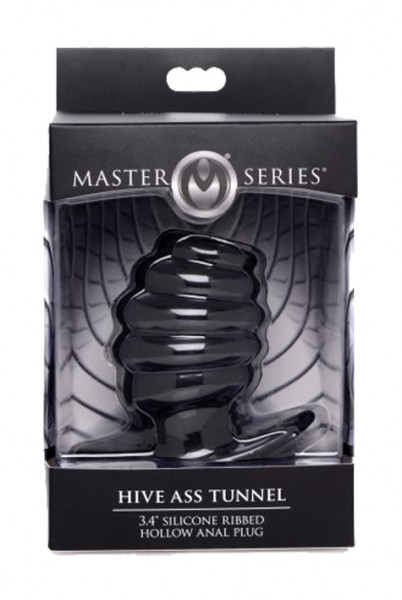 MASTER SERIES Ass Tunnel Ribbed Hollow Anal Plug medium