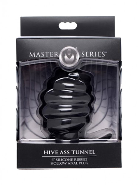 MASTER SERIES Ass Tunnel Ribbed Hollow Anal Plug large