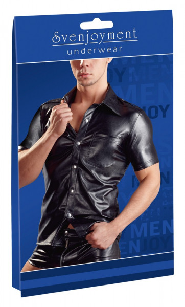 Svenjoyment Herren-Hemd Lederimitat