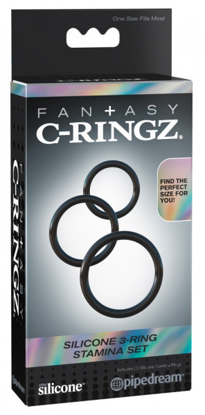 Fantasy C-Ringz Silicone 3-Ring Stamina Set