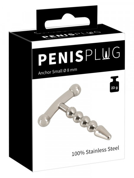 Penis Plug Dilator Metal Anchor Small