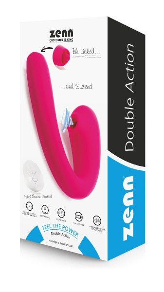 Zenn Double Action Licking &amp; Sucking Vibrator RC