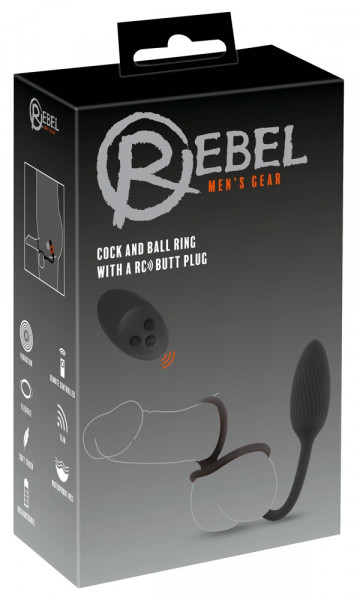 Rebel Cock and Ball Ring with a RC Butt Plug