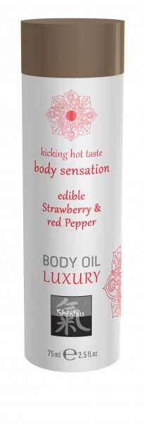 SHIATSU Edible body oil Strawberry & Red Pepper 75ml