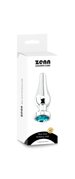 Zenn Blue Jewel Buttplug Large