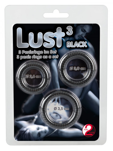 You2Toys Lust 3 Penisringe schwarz